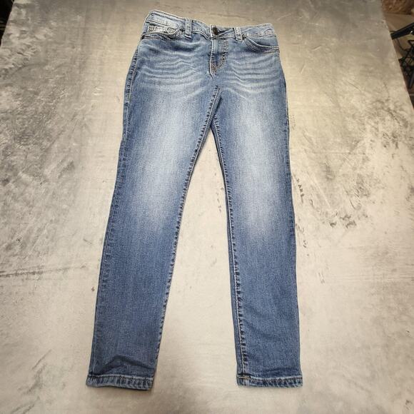 True Religion Jeans Womens 29 Blue Jennie Curvy Mid Rise Skinny Stretch Denim - Picture 1 of 10